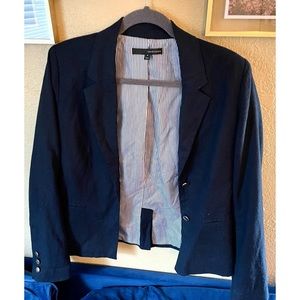 Navy Linen Blazer